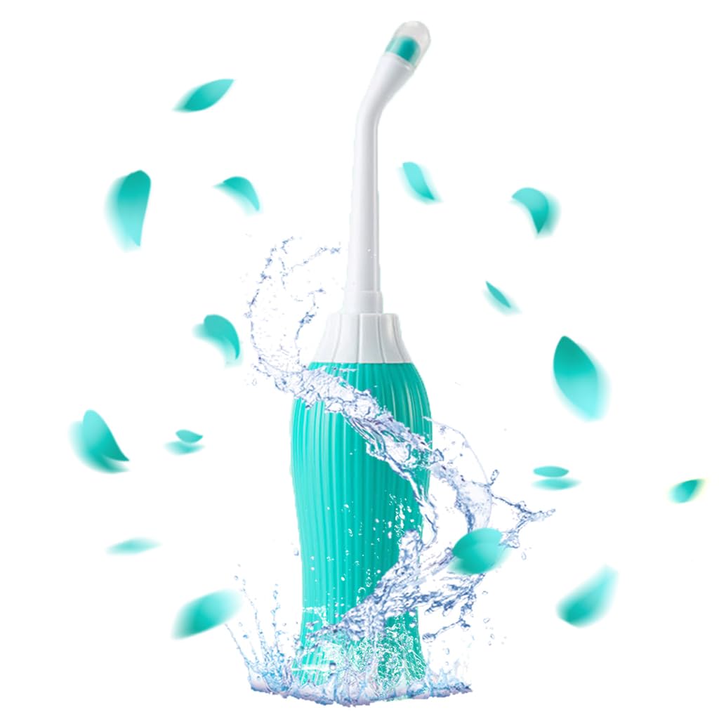 HANNEA 450ml Portable Retractable Travel Bidet with Bag/2 Nozzles for Toilet Handheld Postpartum Perineal Cleansing Childbirth Cleaner - for Outdoor,Camping,Personal Hygiene (Green) HANNEA 450ml Portable Retractable Travel Bidet with Bag/2 Nozzles for Toilet Handheld Postpartum Perineal Cleansing Childbirth Cleaner - for Outdoor,Camping,Personal Hygiene (Green)